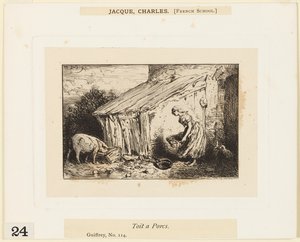 Toit a Porcs da Charles Emile Jacque