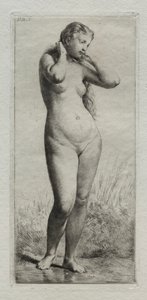 Giovane donna che fa il bagno da Charles Emile Jacque