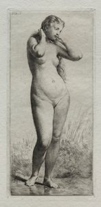 Giovane donna che fa il bagno
