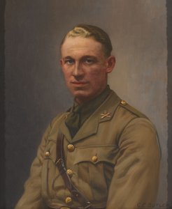 Tenente A L Bobby, Corpo Mitraglieri e Reggimento Middlesex, circa 1917 da Charles Ernest Butler