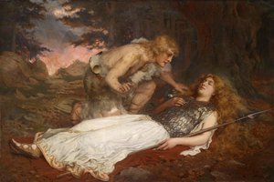 Sigfrido e Brunilde. Dipinto di Charles Ernest Butler da Charles Ernest Butler