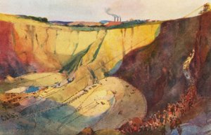 Dove è stato trovato il diamante Cullinan, Premier Mine (litografia a colori)