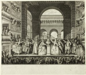 Incoronazione di Voltaire da Charles Etienne Gaucher
