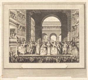 Incoronazione di Voltaire da Charles Etienne Gaucher after Jean Michel Moreau