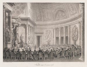 Napoleone Accetta la Croce di Ferro, inizio XIX secolo da Charles Etienne Pierre Motte
