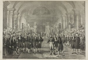 Napoleone nella Camera dei Deputati, dalla Vita politica e militare di Napoleone da Charles Etienne Pierre Motte