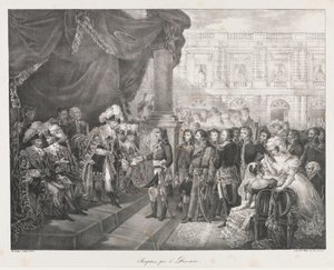Ricevimento dal Direttorio, inizio XIX secolo da Charles Etienne Pierre Motte