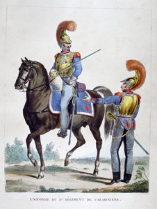 Uniforme del 1º Reggimento dei Carabinieri, Francia, 1823