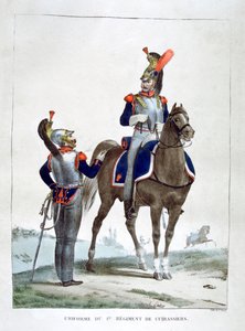 Uniforme del 1º Reggimento di Cacciatori, Francia, 1823 da Charles Etienne Pierre Motte