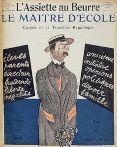 Il maestro di scuola, caporale della Terza Repubblica, illustrazione di Charles Gir (1883 - 1941) - in "L