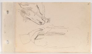 Studio di un indiano Yankton e un cavallo (foglio 18 recto) da Charles Ferdinand Wimar