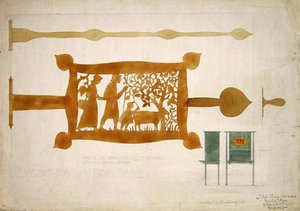 Progetto per una cerniera di ottone per scrivania da Charles Francis Annesley Voysey