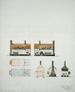 Casa proposta per A.A. Voysey Esq. a Slindon vicino a Barnham Junction, Sussex