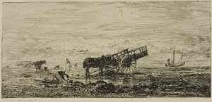 Spiaggia a Villerville da Charles Francois Daubigny