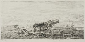 Spiaggia a Villerville da Charles Francois Daubigny