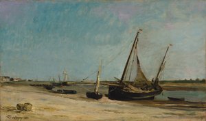 Barche sulla costa a Étaples da Charles Francois Daubigny