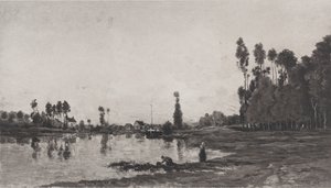 Lungo il fiume, 1865 da Charles Francois Daubigny