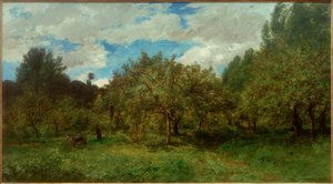 Frutteto francese durante la raccolta da Charles Francois Daubigny