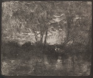 Mucche a un abbeveratoio da Charles Francois Daubigny