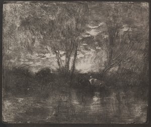 Mucche a un abbeveratoio da Charles Francois Daubigny