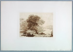 Disegno, Paesaggio (dopo Claude Lorraine), 1849 da Charles Francois Daubigny