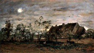 Sera a Honfleur da Charles Francois Daubigny