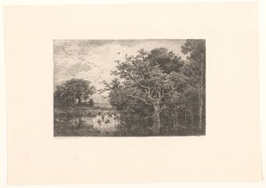 Palude con cicogne da Charles Francois Daubigny