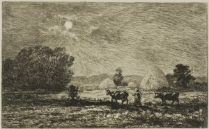 Chiaro di luna a Valmondois da Charles Francois Daubigny