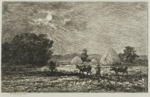 Chiaro di luna a Valmondois da Charles Francois Daubigny