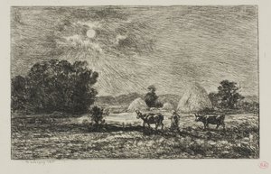 Chiaro di luna a Valmondois da Charles Francois Daubigny
