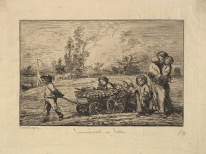 Salendo sulla barca, 1861 da Charles Francois Daubigny