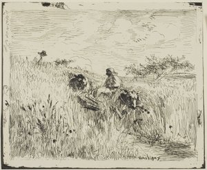 Sentiero attraverso il campo di grano da Charles Francois Daubigny