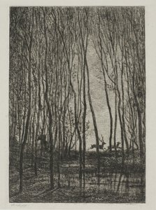 Cervi nel bosco da Charles Francois Daubigny
