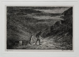 Il viaggio in barca: la ricerca di una locanda, 1861 da Charles Francois Daubigny