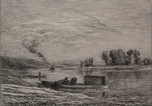 La Barca a Conflans, 1866 da Charles Francois Daubigny