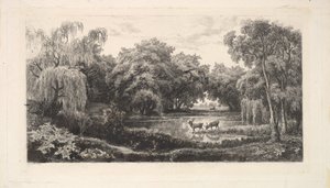 Lo stagno dei cervi, 1837-78 da Charles Francois Daubigny