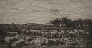 Il Grande Ovile, 1860 da Charles Francois Daubigny