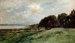 La spiaggia vicino a Villerville, 1875 da Charles Francois Daubigny