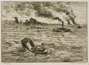 I battelli a vapore (Porto fumoso) da Charles Francois Daubigny