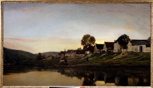 Villaggio vicino a Bonnieres da Charles Francois Daubigny