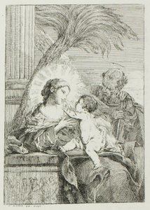Il riposo della Sacra Famiglia in Egitto da Charles Francois Hutin
