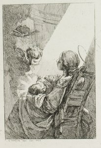 La Vergine Maria che culla il Bambino Gesù