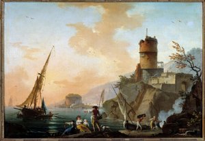 Marina, veduta del Mediterraneo da Charles Francois Lacroix de Marseille