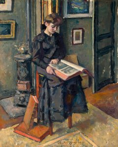 Giovane Ragazza con un Libro, c. 1906 da Charles Francois Prosper Guerin