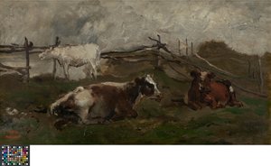 Mucche in un prato da Charles Francois Daubigny