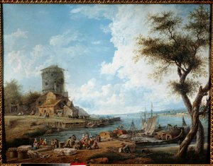 La Mosella nel XVIII secolo. Dipinto di Charles Nivard (1739-1821)