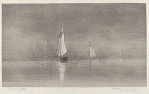 Senza titolo (Scena portuale con barche a vela) da Charles Frederick William Mielatz