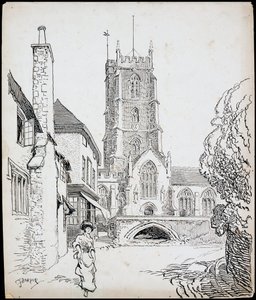 Chiesa Priorato di San Giorgio, Dunster, Somerset da Charles George Harper