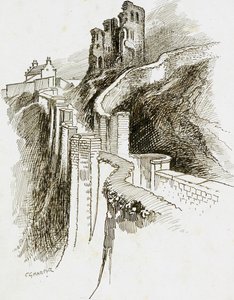 Castello di Scarborough, North Yorkshire da Charles George Harper