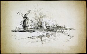 Mulino a vento di Wellington, Barking, Greater London da Charles George Harper
